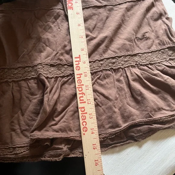 Hollister brown ruffle skirt Sz L - Picture 3 of 7